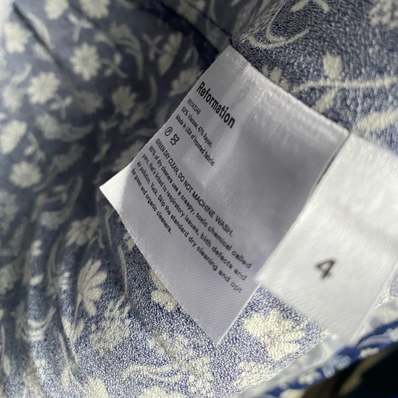 🌟NEW Reformation Monterey blue floral midi dress size 4 - Picture 5 of 6